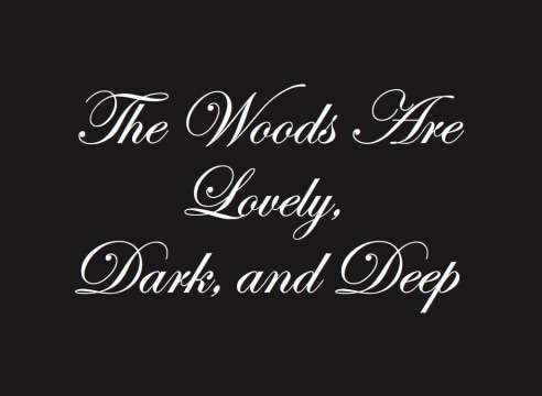 The Woods are Lovely, Dark, and Deep