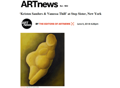 Kristen Sanders in ARTnews