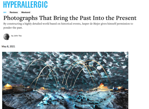 Press on Jasper de Beijer: Hyperallergic, "Photographs That Bring the Past Into the Present", by John Yau