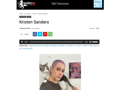 Kristen Sanders on Yale University Radio