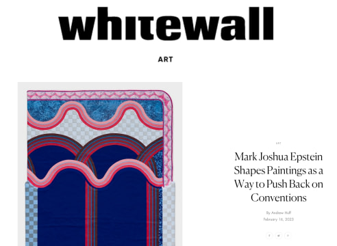 Mark Joshua Epstein in Whitewall Magazine interview
