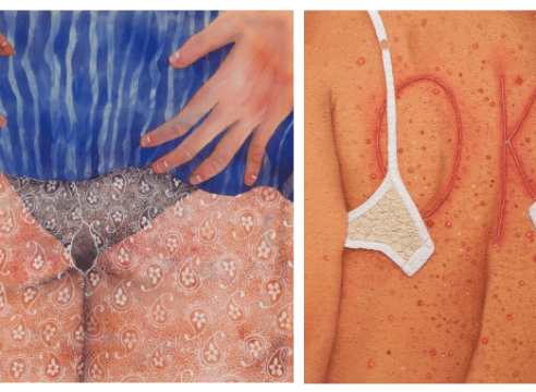 Paintings by Katarina Reising in Artsy, "Body Issues: The Pleasures of Painting Skin", by Alina Cohen