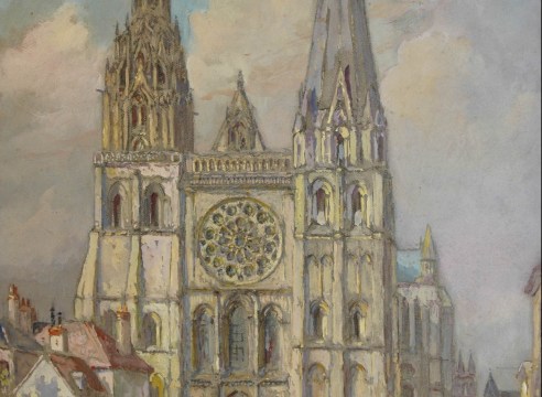 COLIN CAMPBELL COOPER (1856-1937), Chartres Cathedral, 