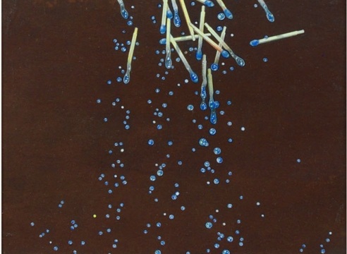 JEAN SWIGGETT (1910-1990), Shower Triptych Ohio Blue Tip, c. 1970s