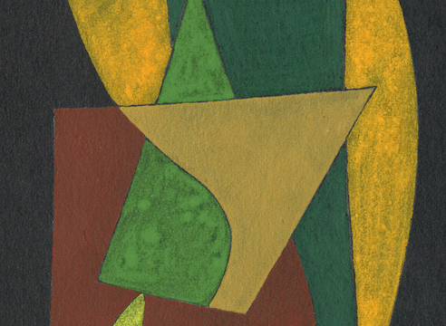 SIDNEY GORDIN (1918-1996), Untitled - Greens Yellows, and Reds, ND