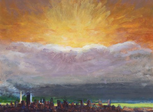 Paul Wonner (1920-2008), Sunrise through the Fog, 1980