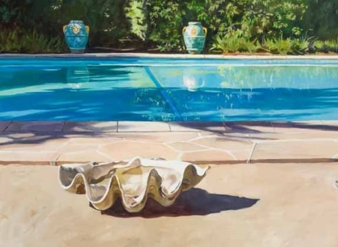 PATRICIA  CHIDLAW , Lotusland Pool with Giant Clam Shells, 2023