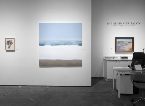 Installation shot of The Summer Salon, 2024 with works by LESLIE LEWIS SIGLER, TODD KENYON, and RAY STRONG