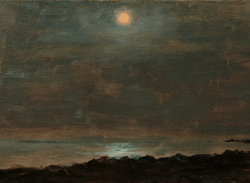LOCKWOOD DE FOREST (1850-1932), Full Moon Over York Harbor, Maine, Aug 5, 1906