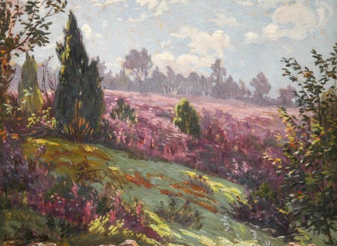 Lucien Biva (1879-1976), Green and Lavender Landscape, 
