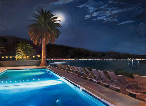 PATRICIA CHIDLAW , Full Moon, Cliff House Pool, 2024