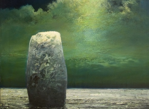 MICHAEL DVORTCSAK (1938-2019), Standing Stone in Moonlight, 2002