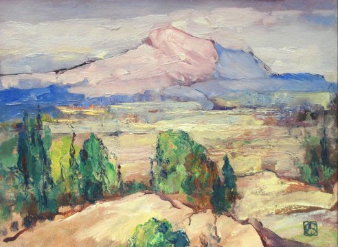 LEON DABO (1864-1960) , Aix en Provence St. Victoire, 1948.3 (circa)
