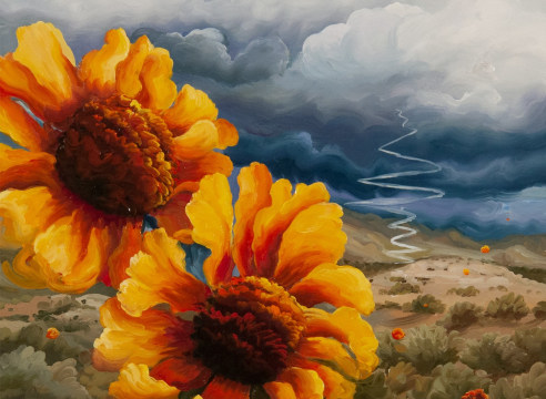 PHOEBE BRUNNER, Two Sunflowers