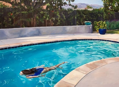 PATRICIA CHIDLAW , Backyard Pool, Mermaid, 2021