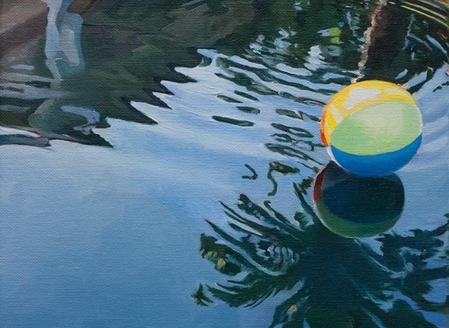 PATRICIA CHIDLAW , Beach Ball - Yellow and Green, 2021