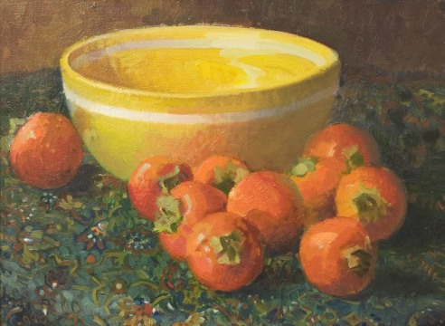 MEREDITH BROOKS ABBOTT , Persimmons and the Yellow Bowl, 1989