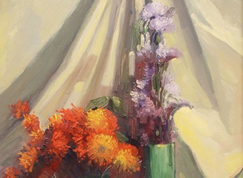 LEON DABO (1864-1960, Etude des Fleurs, 1928