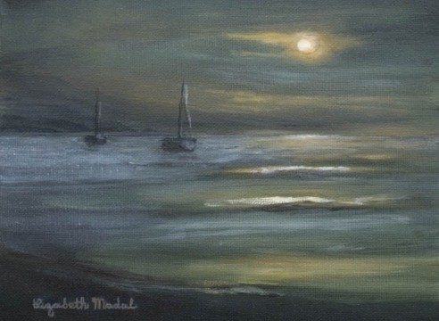 LIZABETH MADAL , Anchored in Moonlight, 2022