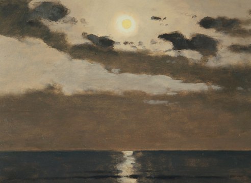 LOCKWOOD DE FOREST (1850-1932), Sublime Moonlight from the Shore, 1918
