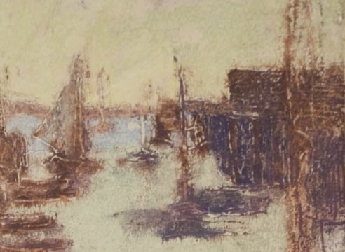 NELL BROOKER MAYHEW (1876-1940), Evening Boats, Circa 1905.