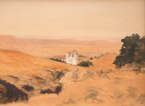 LOCKWOOD DE FOREST (1850-1932), Mission Santa Barbara - Riviera View, December 25, 1905