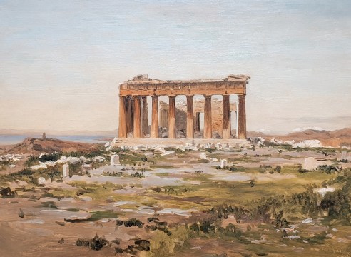 LOCKWOOD DE FOREST (1850-1932), East Front of Parthenon, January 31, 1878