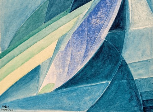 WERNER DREWES (1899-1985), Enfolding Light - Mural Design, 1926
