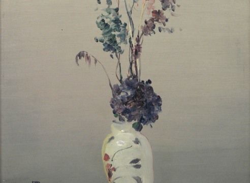 LEON DABO (1864-1960) , Lavender Flowers in White Vase, 1939