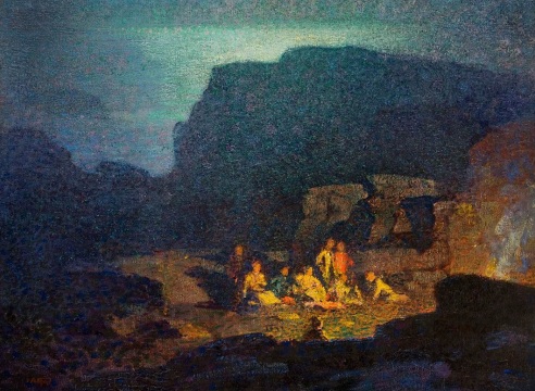 Edward Potthast (1857-1927), Campfire at the Beach, c. 1920