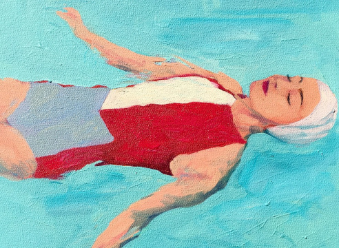 TRACEY SYLVESTER HARRIS , Floating Swimmer, 2018