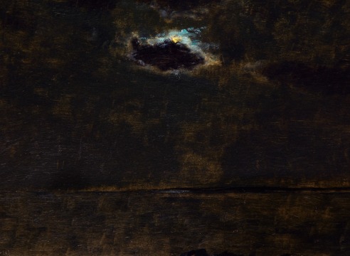 LOCKWOOD DE FOREST (1850-1932), Moon Behind Small, Single Cloud, Sept. 16, 1907