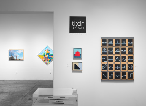 install shot for tl;dr: TEXT/ART exhibition