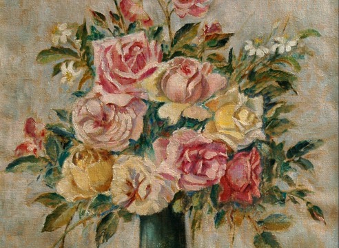 MAX KUEHNE (1880-1968), Roses, 1952
