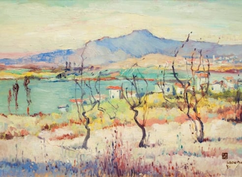 LEON DABO (1864-1960) , Etany de Barre, Near St. Victoire, 1951