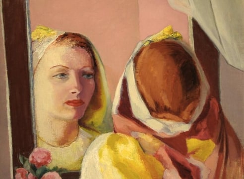 LYLA MARSHALL HARCOFF (1883-1956), Woman in Mirror