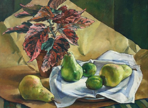 JEAN DONALD SWIGGETT (1910-1990), Pears, Lemons, Acalypha, c. 1950