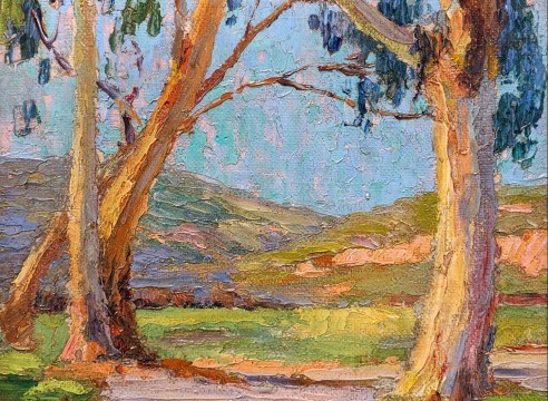 ANNA HILLS (1882-1930), Eucalyptus, Road to Hills, c.1920