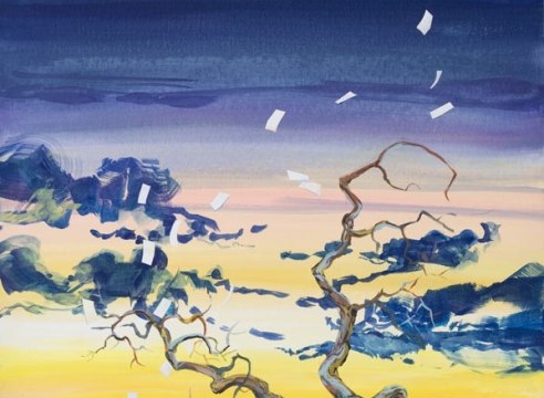 NATHAN HUFF , A Sudden Gust (after Hokusai, Jeff Wall), 2023