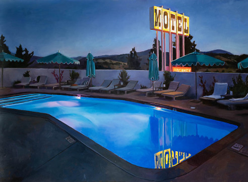 PATRICIA CHIDLAW , Pool at Skyview Motel, 2024