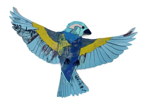 INGA GUZYTE, Young Sparrow -Turquoise - Blue - R, 2021