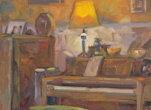 WHITNEY BROOKS ABBOTT , Piano Interior with Lamp, 2023