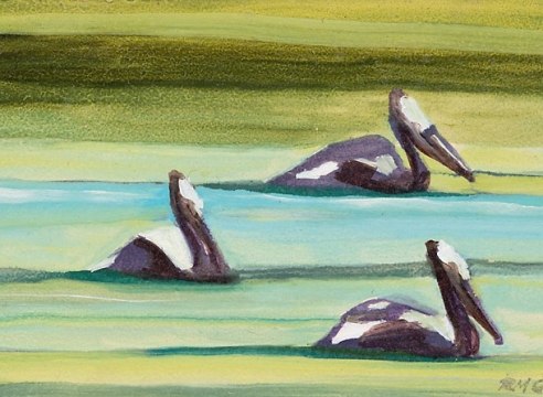 ROBIN GOWEN , Pelicans Three, 2025