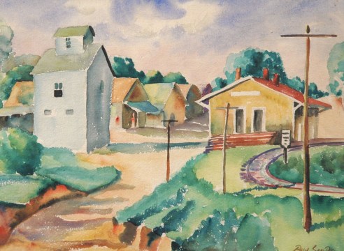 PAUL SAMPLE (1896-1947), Small Town Scene, c. 1940