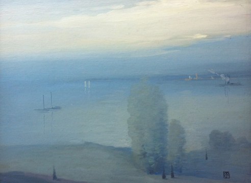 LEON DABO (1864-1960) , Twilight Across the Hudson (Flight into Egypt), c. 1905