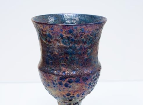 JAMES HAGGERTY, Blue Copper Crater Glaze Chalice, 2021