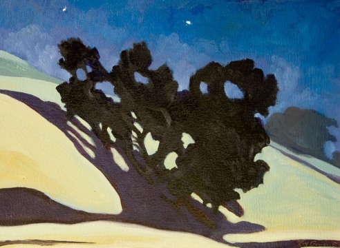 ROBIN GOWEN , Trees Climbing in Moonlight, 2010