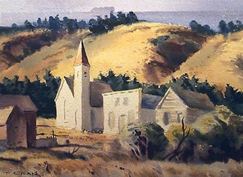 Tom Craig , Town near Hills, 1940's.