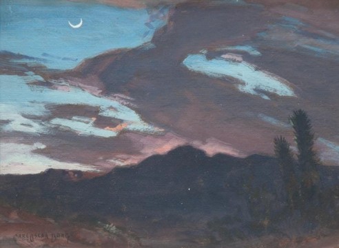 CARL OSCAR BORG (1879-1947), Moonlit Desert