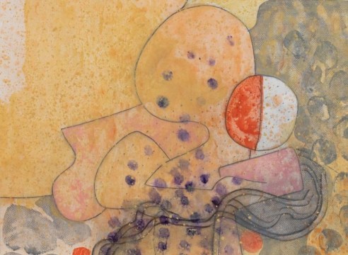 CHANNING PEAKE (1910-1989), Orange Abstract, 